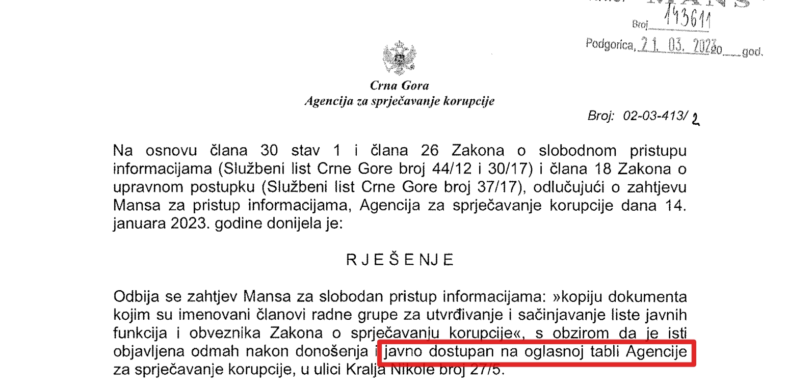 ASK opstruira slobodan pristup informacijama