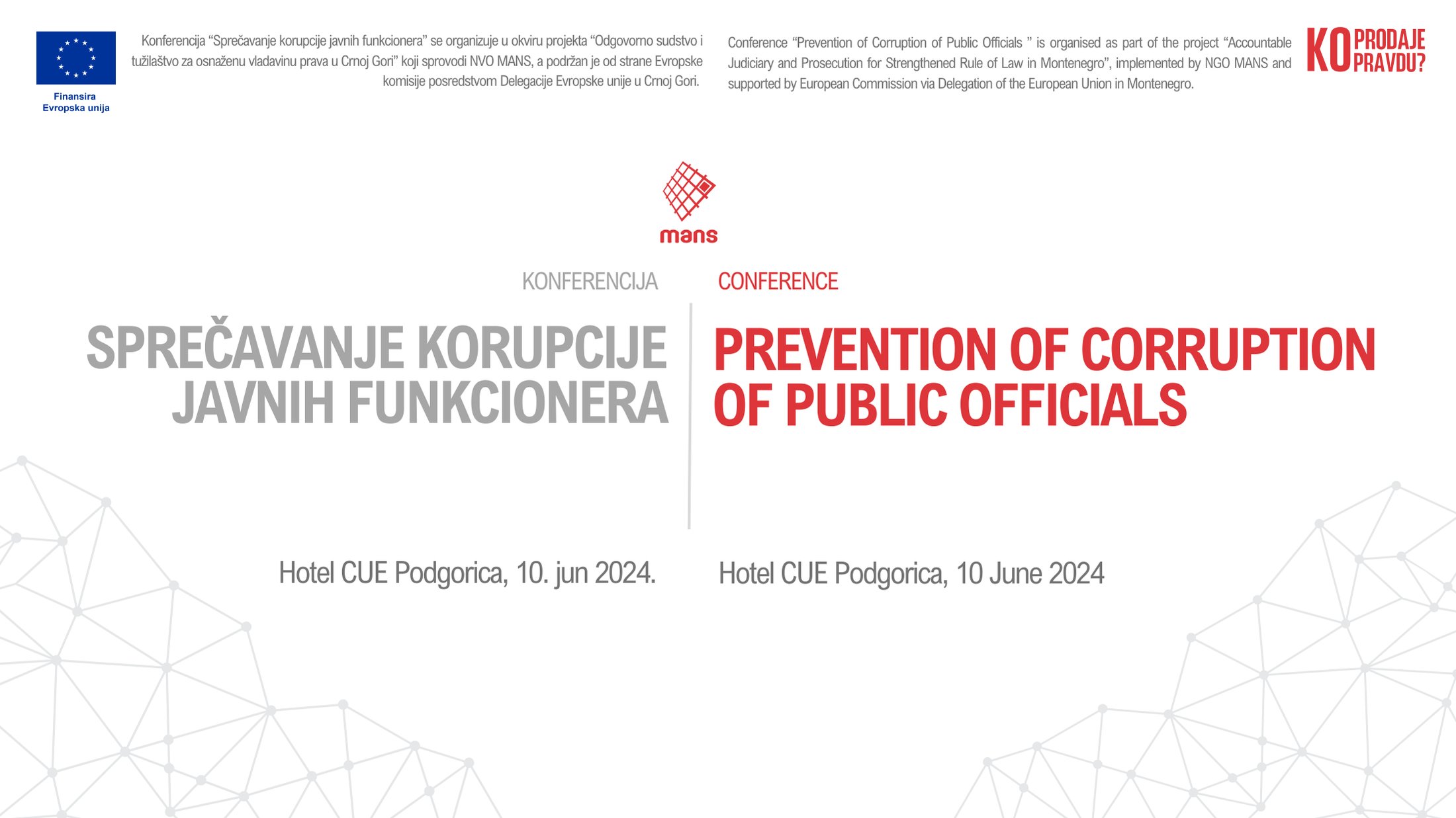 Konferencija “Sprečavanje korupcije javnih funkcionera”