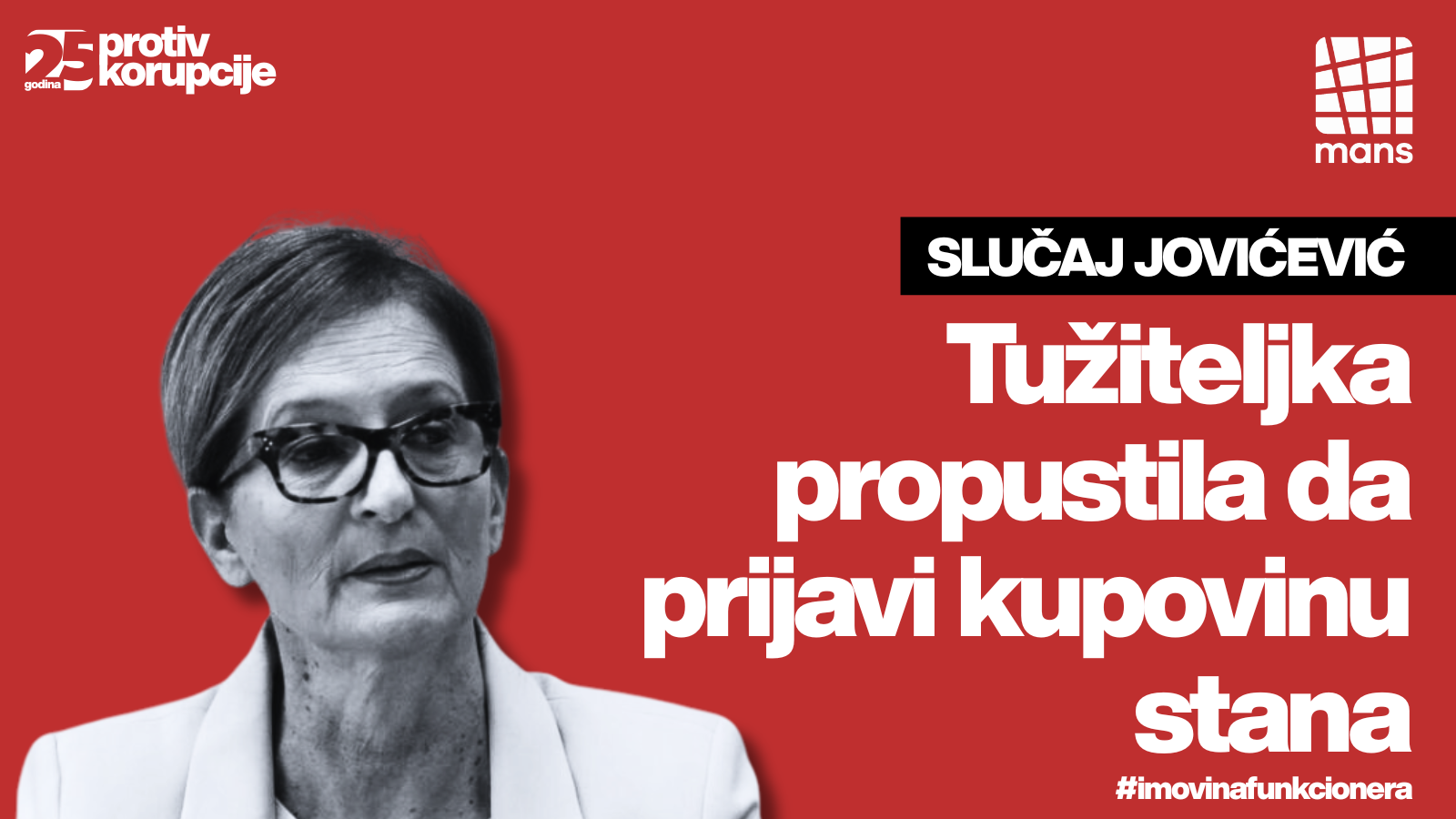 Slučaj Jovićević: Bivša tužiteljka propustila da prijavi kupovinu stana