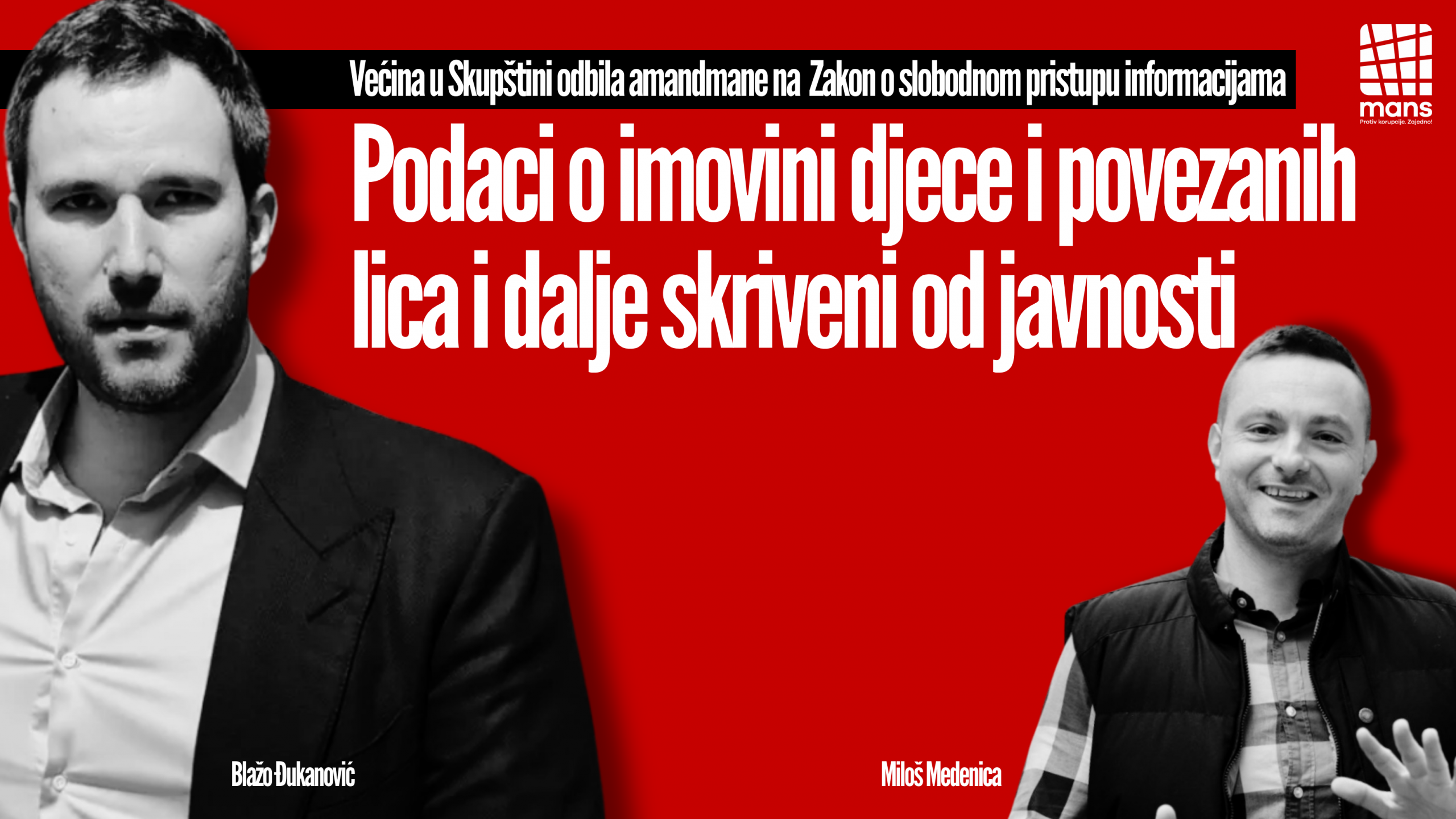 Informacije o imovini djece i povezanih lica i dalje van domašaja javnosti