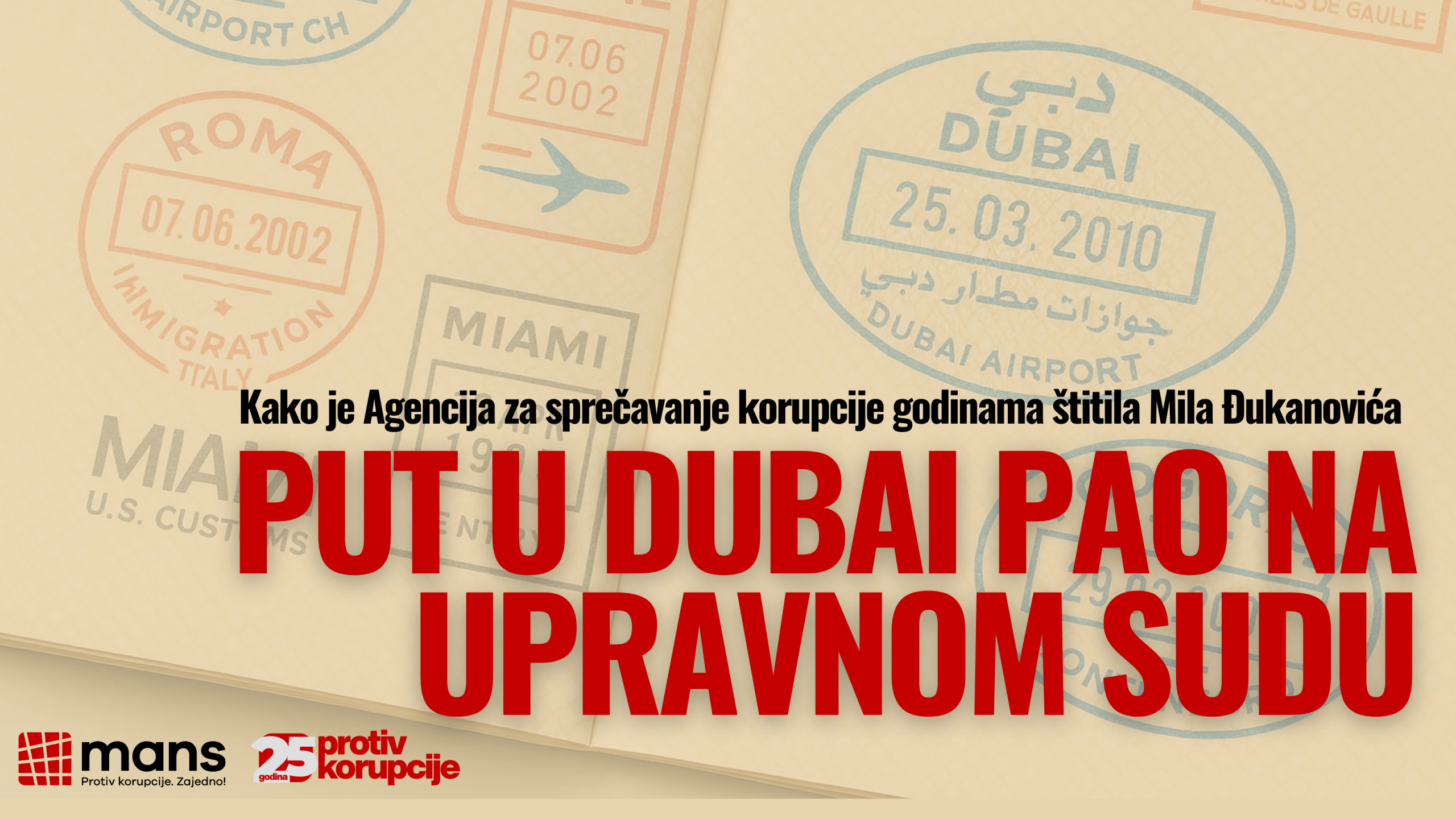 Milov put u Dubai pao na Upravnom sudu